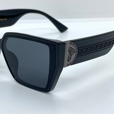 Solaires: Versace Medusa Plaque Black