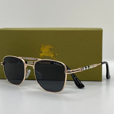 Solaires: Burberry Square Metal Black